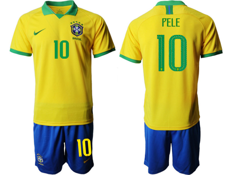 2019 20 Brazil 10 PELE Home Soccer Jersey