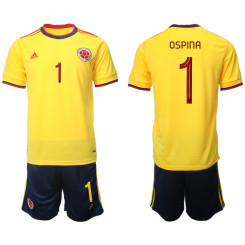 #1 OSPINA Colombia Yellow 2022 Qatar World Cup Home Replica Jersey (With Shorts)