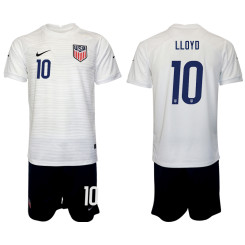 10 LLOYD USA White 2022 Qatar World Cup Home Replica Soccer Jersey (With Shorts)