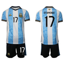 #17 OTAMENDI Argentina White And Blue 2022 Qatar World Cup Home Replica Jersey (With Shorts)