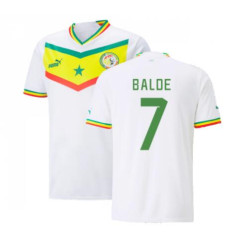 BALDE 7 Senegal White 2022 Qatar World Cup Home Authentic Soccer Jersey 