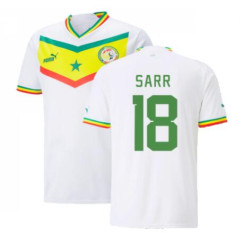 SARR 18 Senegal White 2022 Qatar World Cup Home Authentic Soccer Jersey 