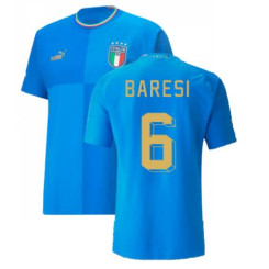 BARESI 6 Italy Blue 2022 Qatar World Cup Home replica Soccer Jersey 