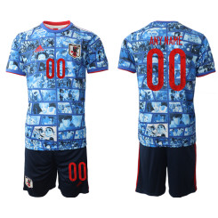 CUSTOM Japan Blue 2022 Qatar World Cup Home Replica Jersey (With Shorts)
