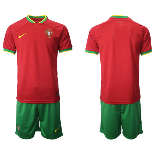 Portugal Red 2022 Qatar World Cup Home Replica Jersey (With Shorts)