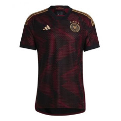 CUSTOM Germany National Soccer 2022 World Cup Black And Red Away Replica Jersey