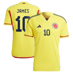 Colombia National Soccer 10 James Rodriguez 2022 World Cup Yellow Home Authentic Jersey
