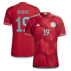 Colombia National Soccer 19 Rafael Borre 2022 World Cup Red Away Authentic Jersey