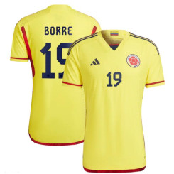 Colombia National Soccer 19 Rafael Borre 2022 World Cup Yellow Home Authentic Jersey