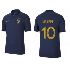 France National Soccer 10 MBAPPE 2022 World Cup Navy Home Replica Jersey