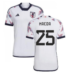 Japan National Soccer 25 MAEDA 2022 World Cup White Away Replica Jersey.jpg