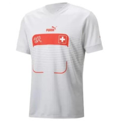 Youth Switzerland National Soccer 2022 World Cup White Away Authentic Jersey