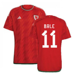 Wales National Soccer 11 BALE 2022 World Cup Red Home Authentic Jersey